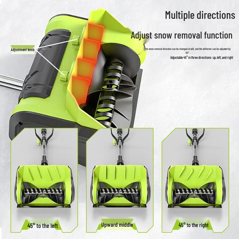 Foldable High-Power Rechargeable Snow Sweeper and Shovel