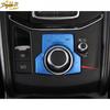 For Mazda CX-5 CX5 2018- Blue Aluminum Console Multimedia Button Cover Decor