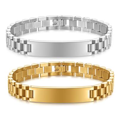 New Fashion Simple Watch Chain 10mm Glossy Personality Titanium Steel Bracelet