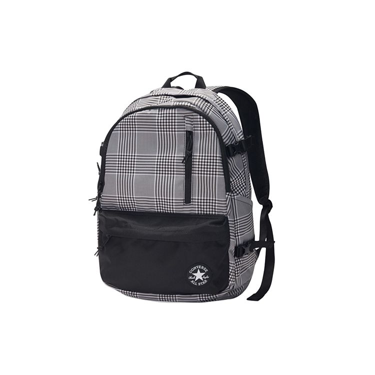 Converse Straight Edge Backpack Plaid Polyester Backpack Men backpacks Gray 10019899001 Gray