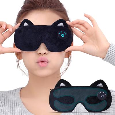 Linda Máscara de Olhos USB Recarregável com Massageador Elétrico e para Olhos com Temporizador de Temperatura Luz Nível da Bateria Usos por Carga Vapor, Aquecimento,