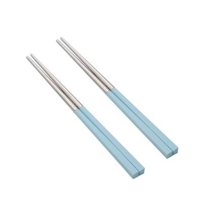 Raonnuri Pick Me Color Basic Children's Chopsticks, Blue, 2 Pieces