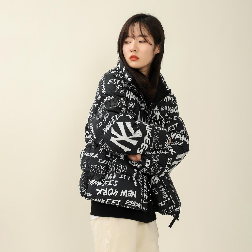 New MLB Down Jacket Winter, Cropped Unisex Black 3ADJN0316-50BKS