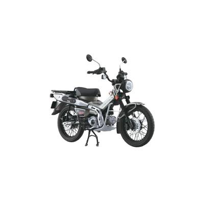 Skynet 1/12 mēroga pabeigts Honda CT125 motocikls matētā bruņu sudraba metālikā