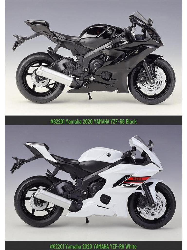 1:12 Scale 2020 Yamaha YZF-R6 Alloy Motorcycle Model
