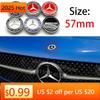 2025 Chaud 57mm Voiture Métal Plat Capot Emblème Avant Badge Logo Autocollant Pour Mercedes Benz W212 W213 W205 W177 W247 W176 CLS CLA CLK CL