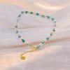 Yinruixiang S925 Silber Türkis Perlenarmband - Elegantes gewebtes Geschenk für Frauen