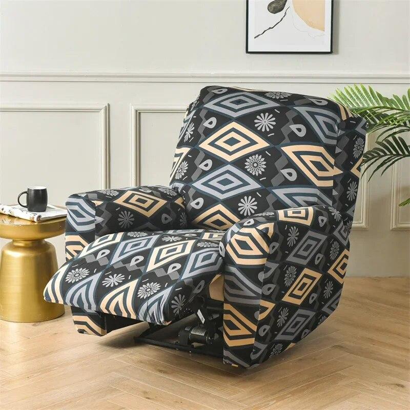 Nordic Geometric Recliner Sofa Cover Elastic Floral Single Armchair Sofa Slipcovers Lazy Boy Relax Chair Cover Sofa Slipcover