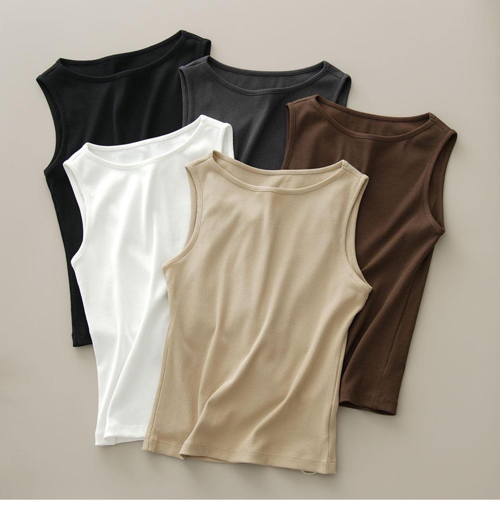 Summer Fashion Women's One-Shoulder Ribbed Sleeveless Top