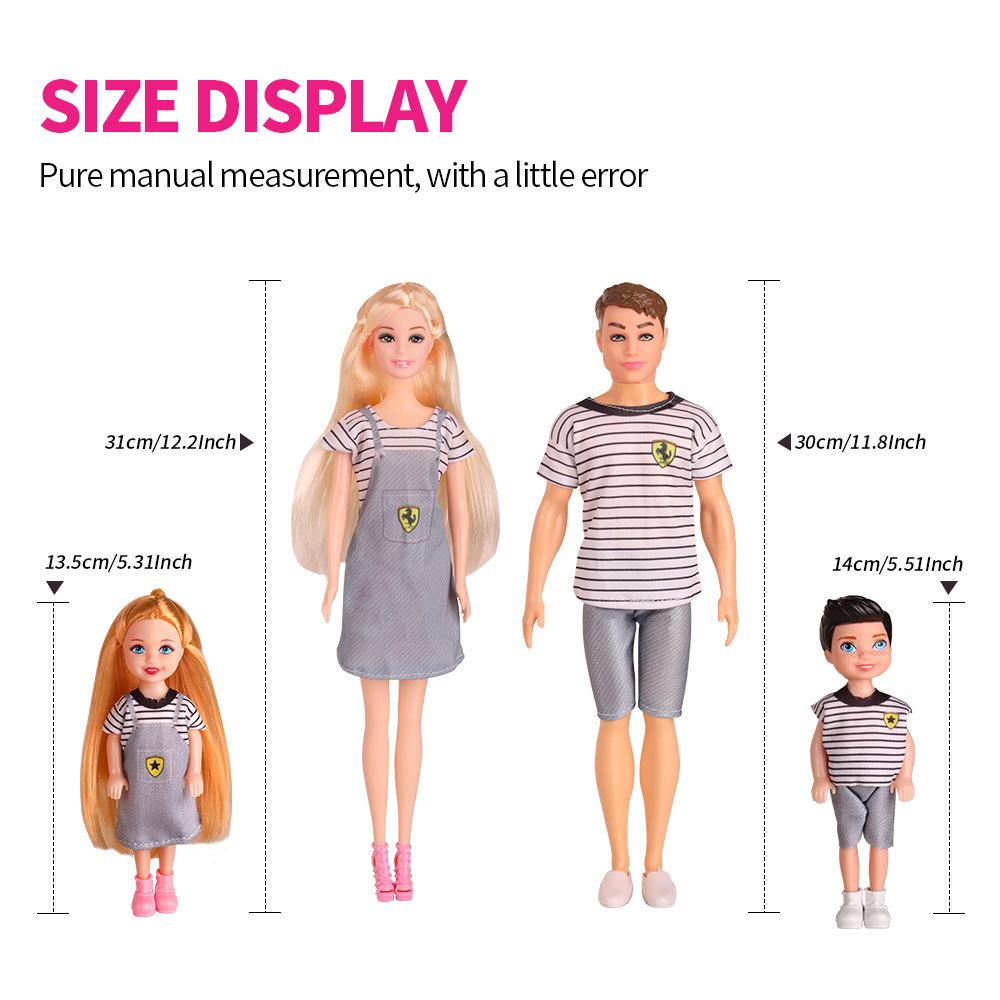 30CM Doll Set Jointed Doll Clothes Toy Accessories Family Set