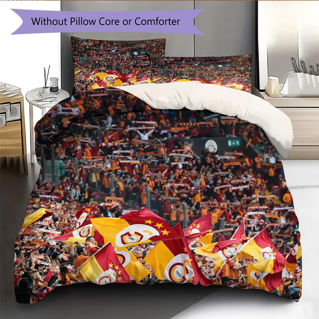 Galatasaray Pattern Bedding Home Decoration Birthday & Festival Gift (1 * duvet cover + 2 * pillowcase, without core)