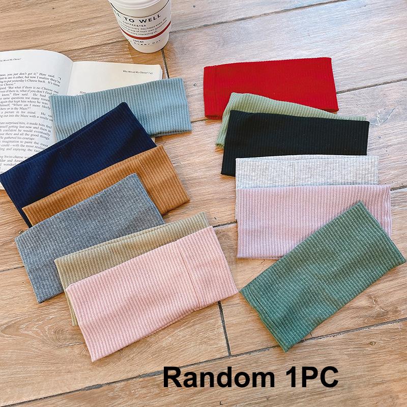 

Женская однотонная повязка на голову для йоги, вязаная, эластичная, тюрбан, для умывания, макияжа, обруч для волос, винтажный головной убор для девочек, аксессуары для волос