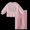 Double-Sided Fleece Autumn/Winter Pajama Set for Girls & Boys - Warm Home Wear for Older Kids