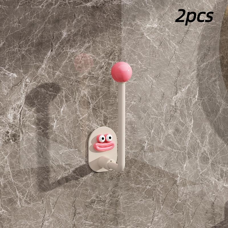 2pcs, Super Strong Adhesive Hooks - Hair Accessory Storage, Dormitory Hooks, Teacher Supplies, Back To School Supplies