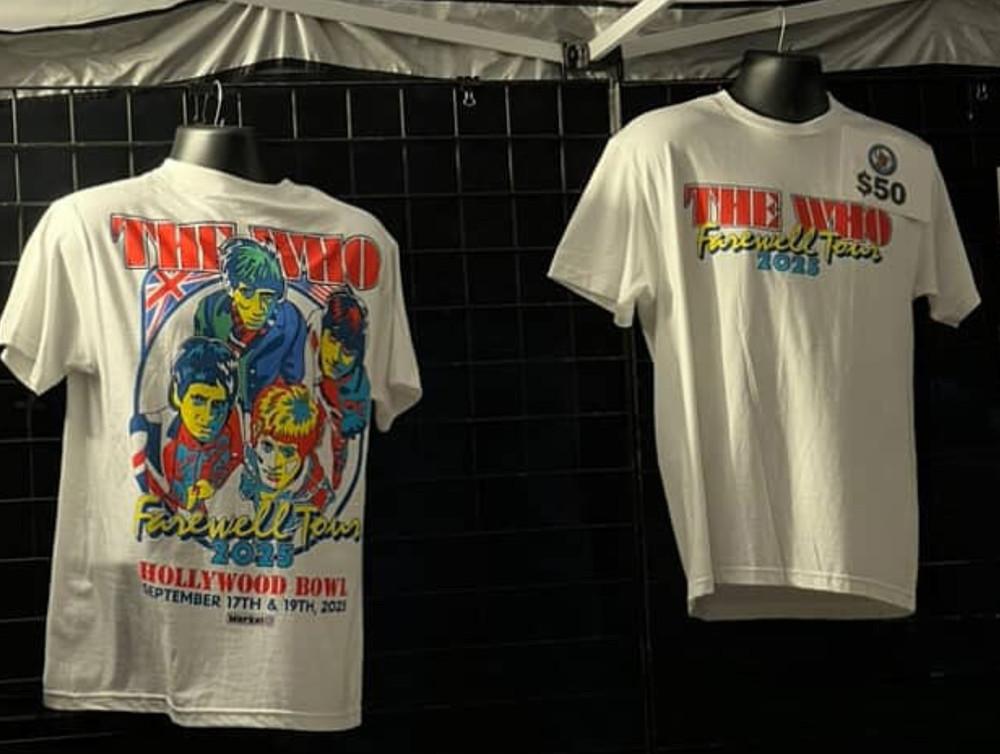 The Who Farewell Tour 2025 Holywood Bowl Sept 17 Reprint T-Shirt Unisex T-Shirt XXL