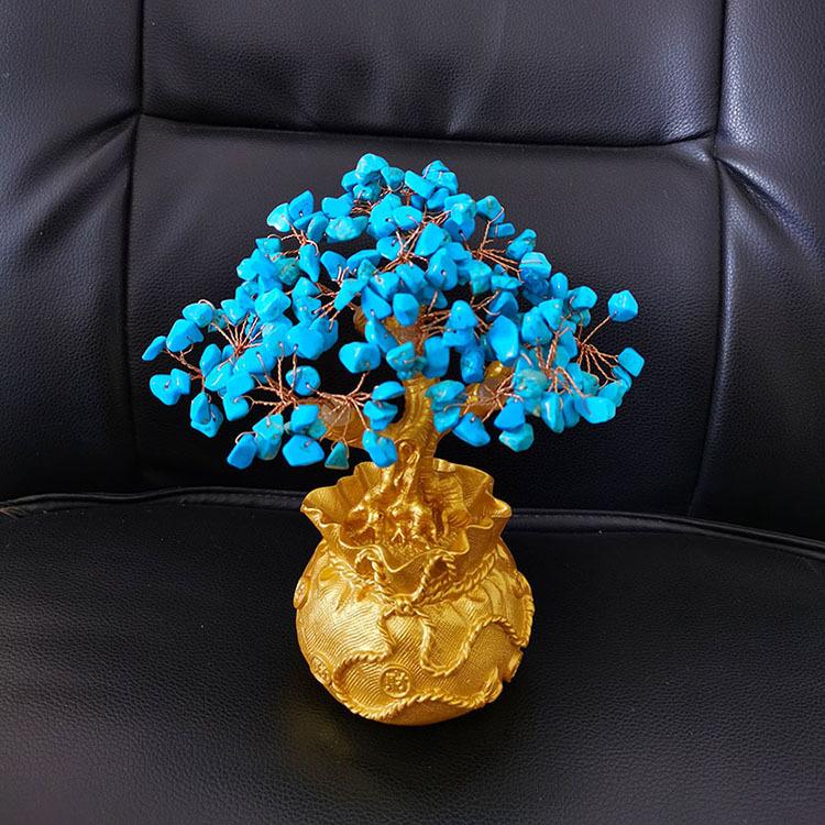 Natural Crystal Wealth Tree Ornament - Money Tree Business Gift