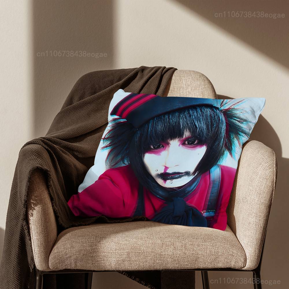 Rock Band M-Malice M-Mizer Throw Pillow Case Living Room Sofa Cushion Cover For Home Bedroom Decoration And Protector