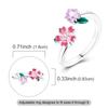 Copper Rotating Cherry Blossom Open Adjustable Ring For Women Girls Cute Fidget Versatile Jewelry Gift
