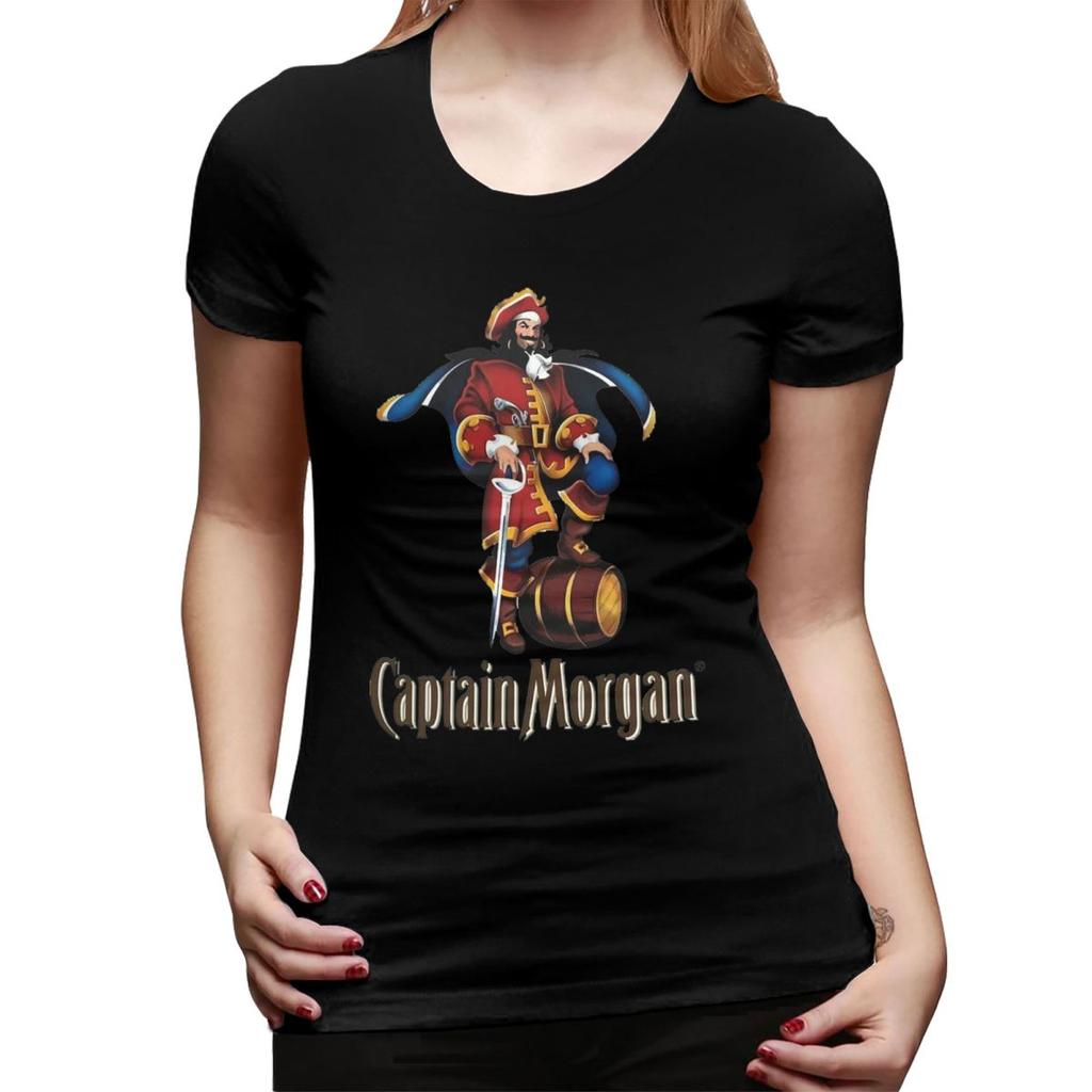 Captain Morgan TShirt for WOMEN Crew Neck Streetwear T Shirts WOMENs Tees Short Summer Clothes Tops