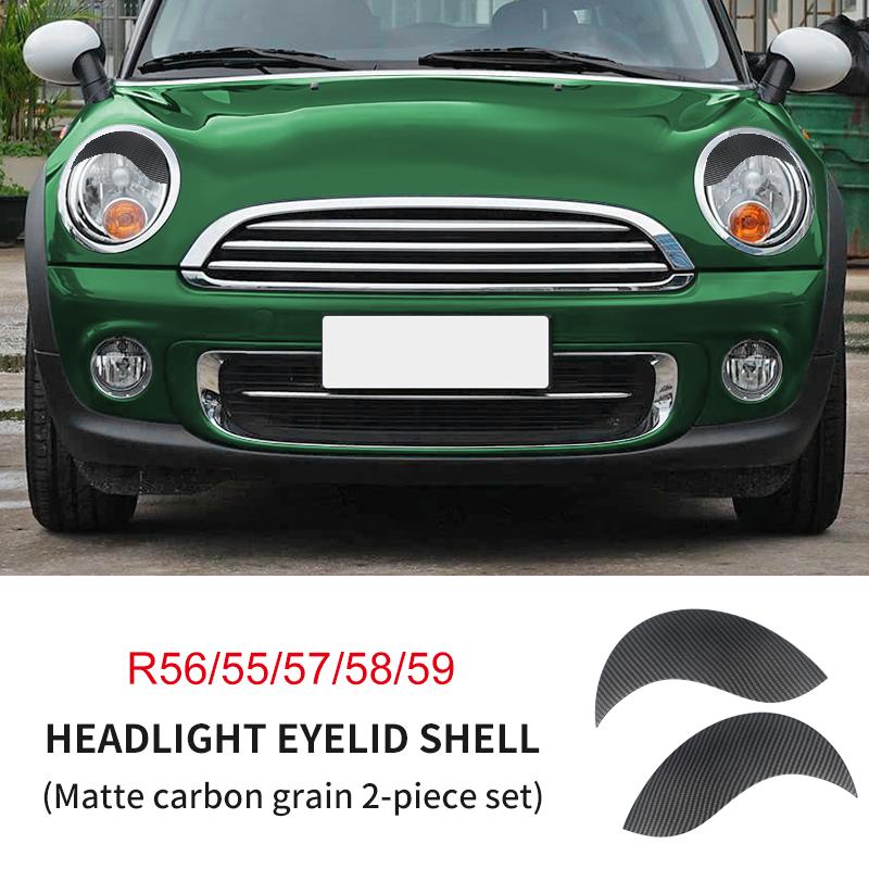 ABS Glänzend Und Matt Schwarz Farbe Wütendes Augenlid Für MINI Cooper F65 F66 F54 F55 F56 F57 R55 R56 R57 R58 R59 Auto-Scheinwerferaufkleber