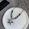 Goth Y2k Punk Necklace Geometry Simple Metal Necklace Adjustable Star Pendant Necklace  Streetwear
