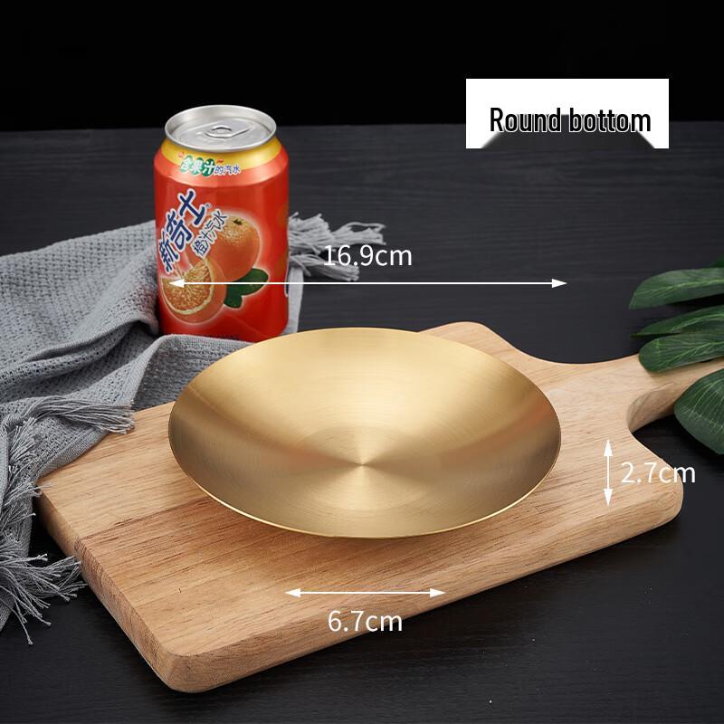 Korean Style Stainless Steel Round Sauce Dish