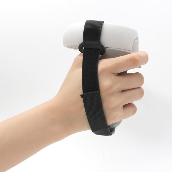 Halvt lukket silikondeksel Justerbar håndleddsstropp for Oculus Quest 2-kontroll