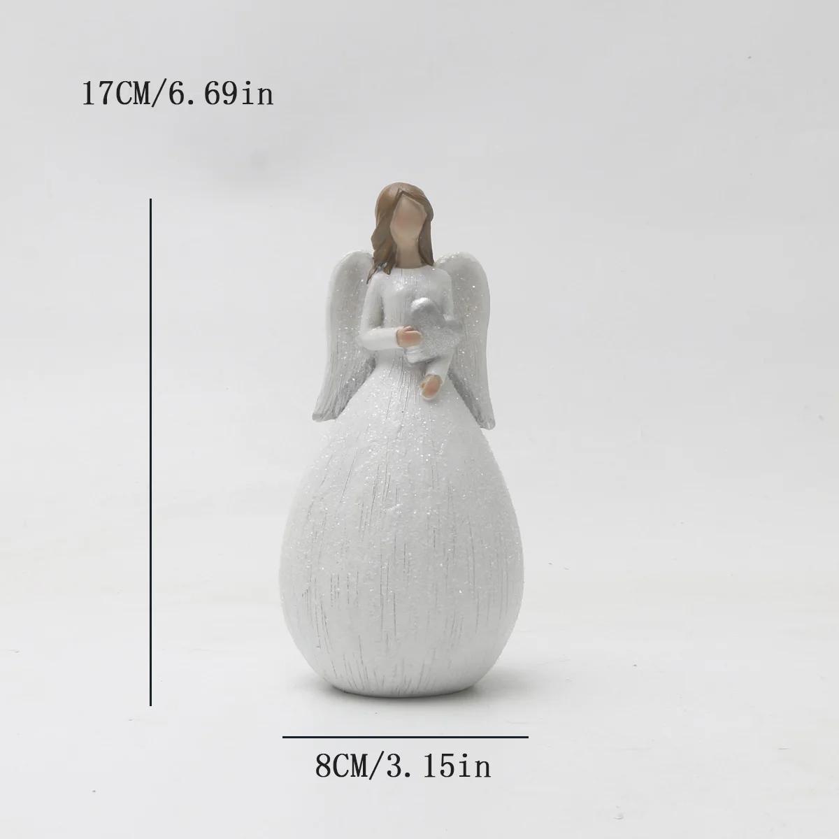 

Blessing Angel Figurine Resin Sculpture, Durable Decorative Statue for Christmas Wedding Home Decor, Shelf Ornament Gift