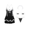 Women Sexy Lingerie Cute Lace Maid Uniform Hot Slip Dress Underwear Costume Cosplay Female Servant Babydoll Erotic Role Play Set