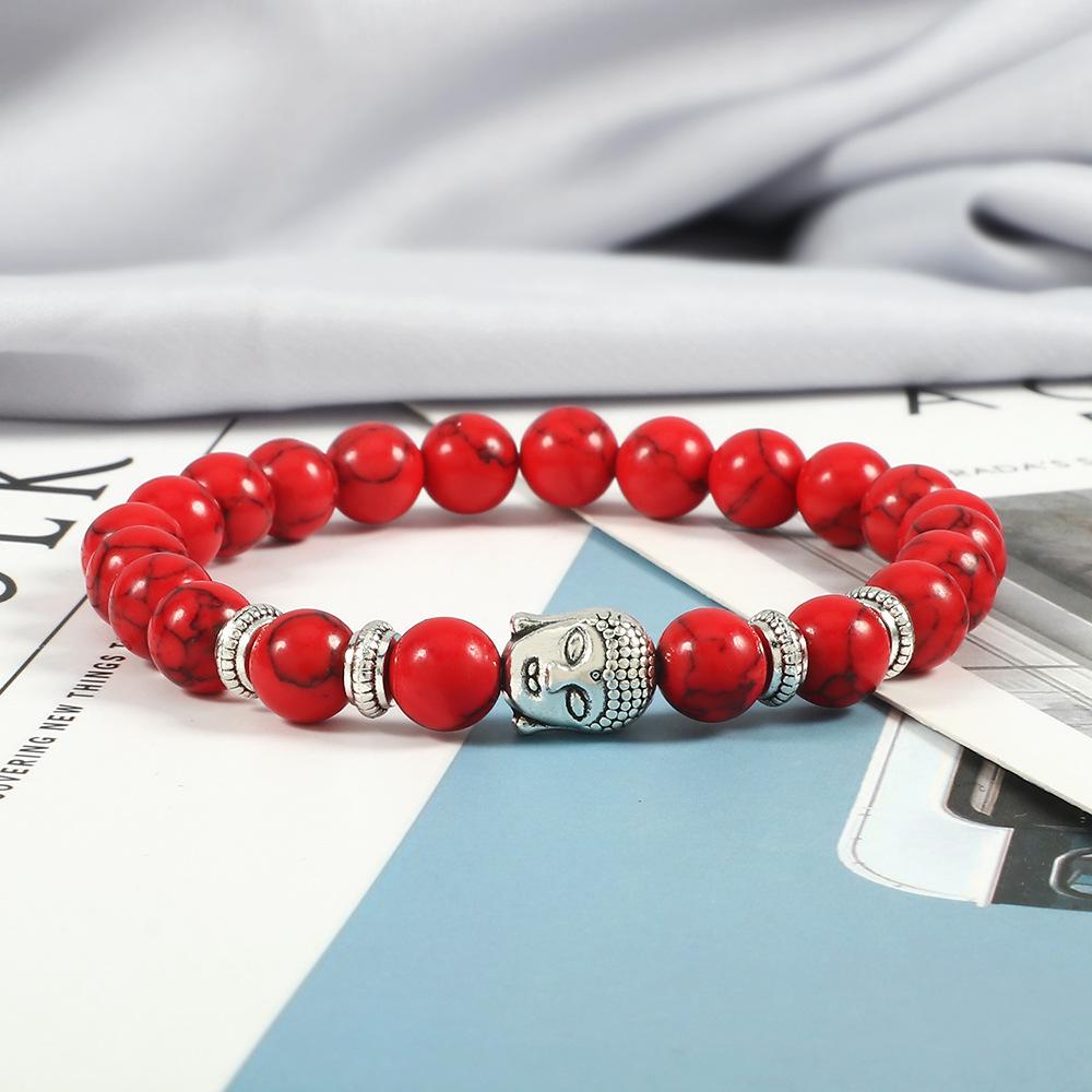 Turquoise Ethnic Crystal Buddha Beads Bracelet
