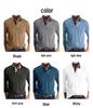 Men's European & American Long Sleeve Polo Shirt - Turn-Down Collar, Autumn/Winter Base Layer