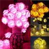 Romantische LED Rosen Lichterkette Warmweiß Batteriebetrieben Deko für Hochzeiten und Heiratsanträge