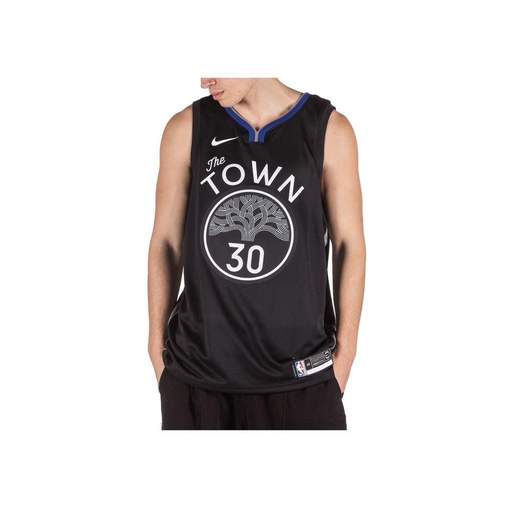 Nike NBA City Edition Jersey, Stephen Curry #30, 2019-2020, Warriors Basketball Vest Men Tops Black AV4638-014