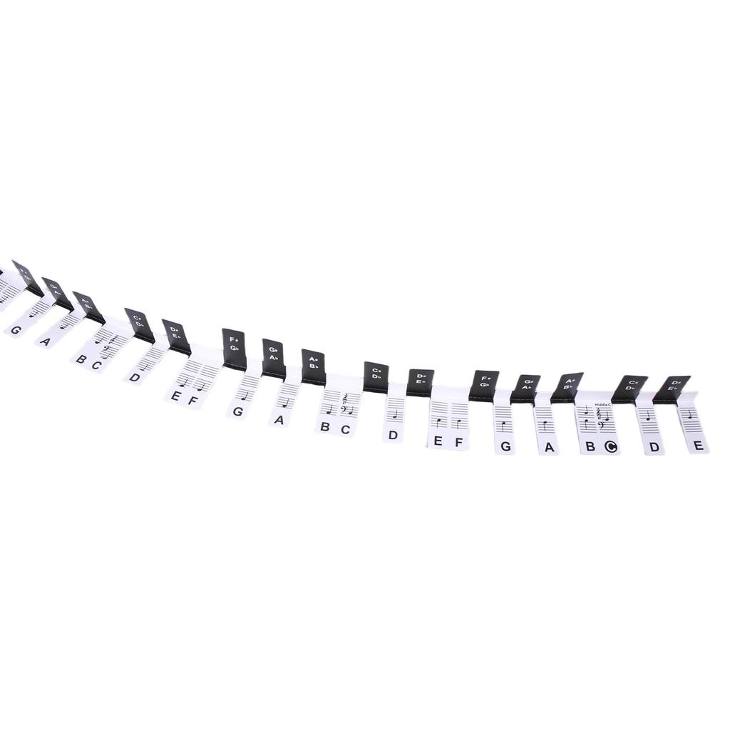 Piano Keyboard Stickers Removable Keyboard Letters Electronic Piano Keyboard Note Stickers for Kids and Beginners
