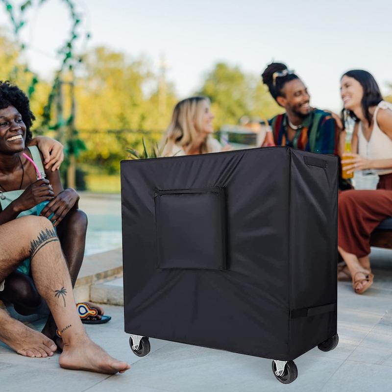 Outdoor Cart Cover Waterproof Patio Outside Ice Chest Cover Heavy Duty Sturdy Outdoor Bar Cart Sunlight Rain Protection For