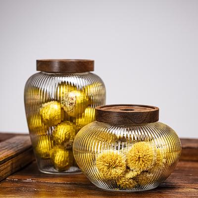 Tanque sellado de vidrio de borosilicato alto Tanque de almacenamiento de gran capacidad engrosado para cocina doméstica para almacenamiento de granos Tanque de almacenamiento