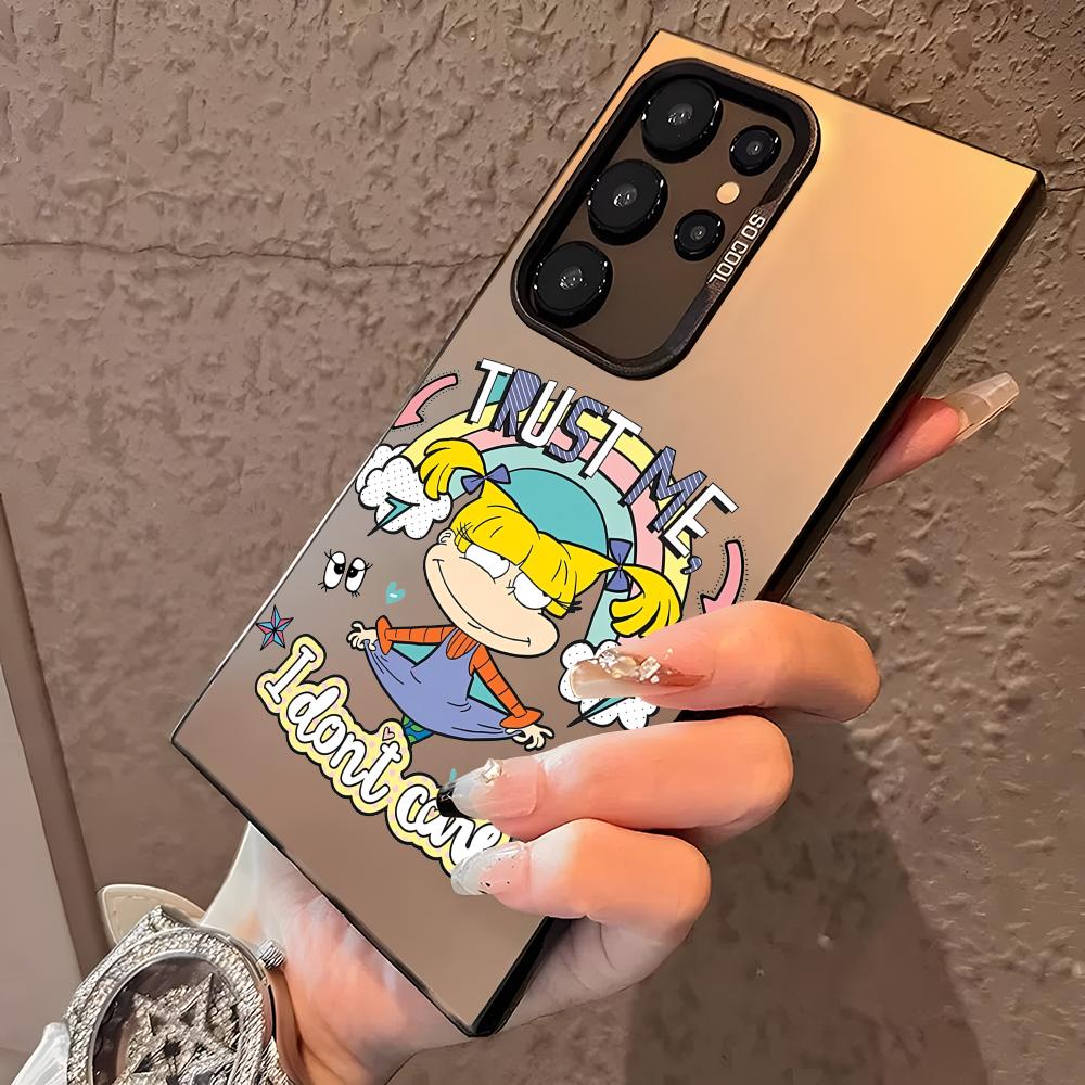 Funny R-Rugrats Angelica Phone Case For Samsung Galaxy S25 Edge S24 S23 S22 S21 S20 Ultra Funda Silicone Silver Cover