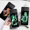 Anime Genshin Impact Case For Samsung Galaxy Z Flip 4 5G Transparent Hard Cell Phone Cover ZFlip Clear PC Luxury Shell Coque