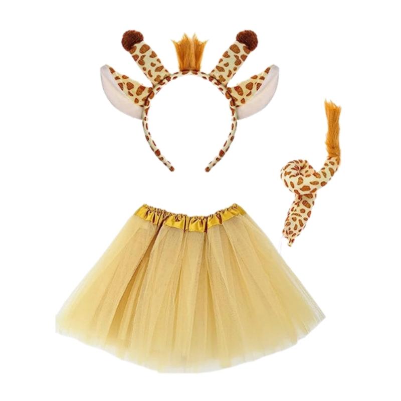 Halloween Giraffe Dress Up Kits Animal Costume for Kid Birthday Halloween