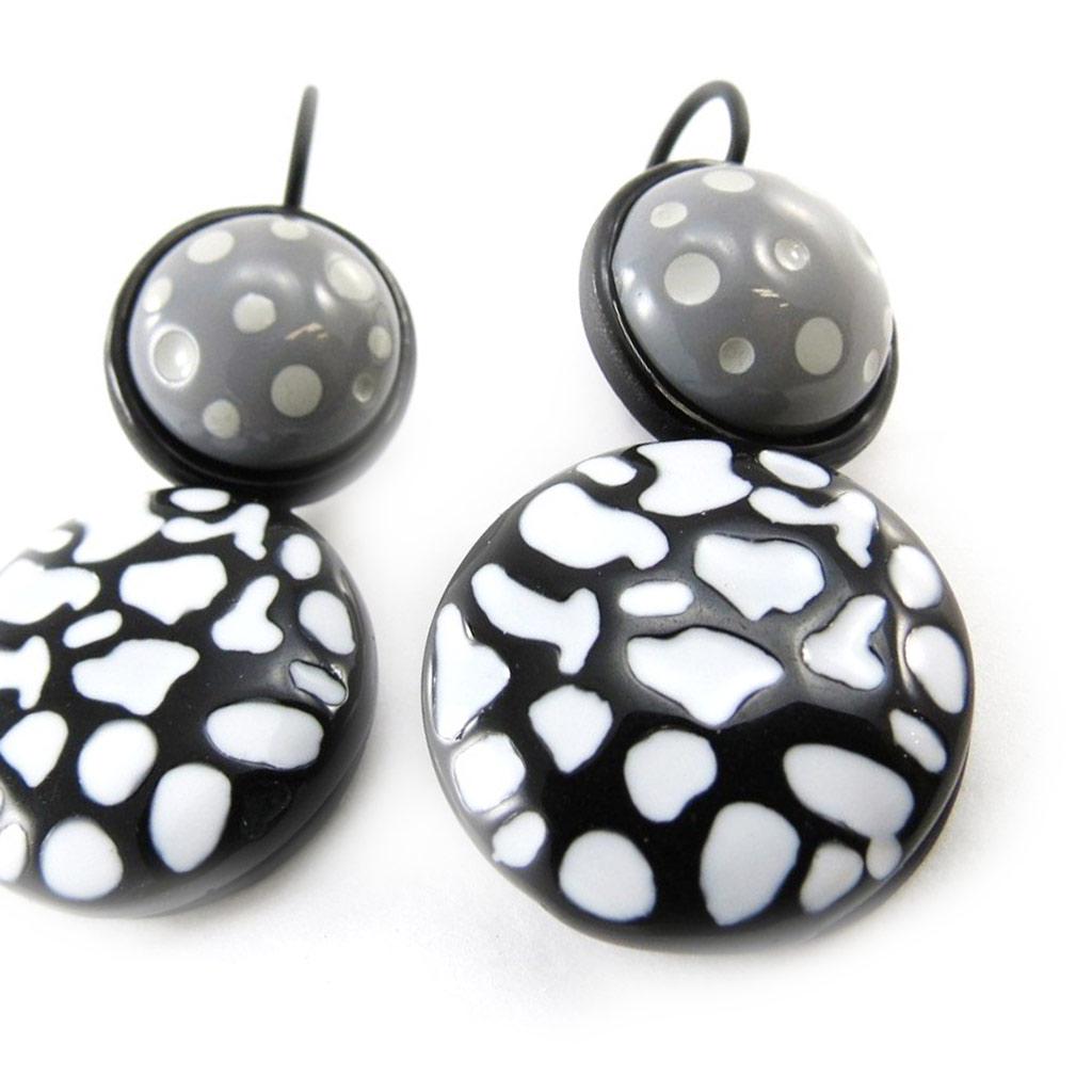 NOA [J1761] - Boucles Créateur 'Safari' noir blanc