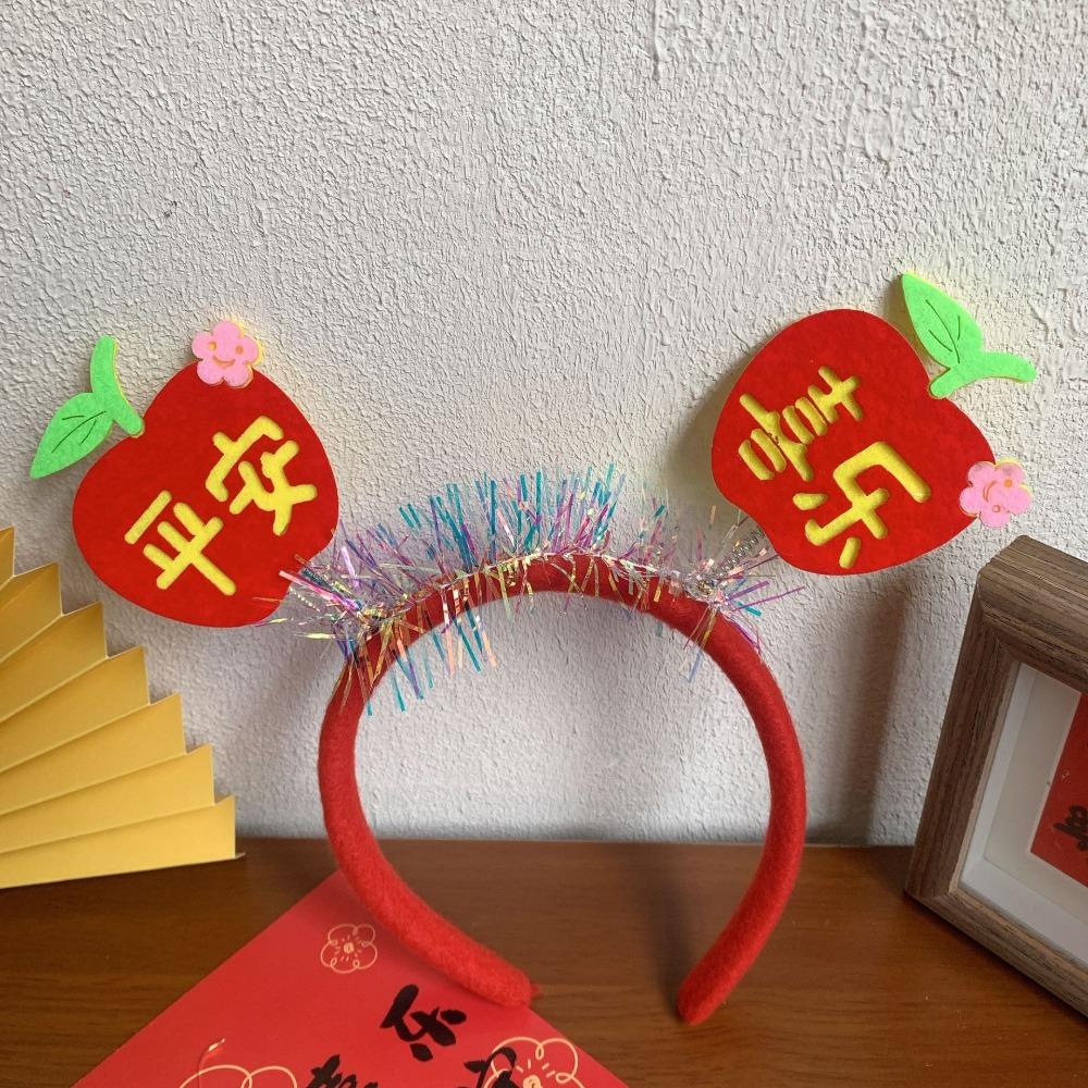 Cartoon Snake Year Headband Red Hairband Festive New Year Headwear  Party Decoration