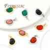 18K Real Gold Plated Natural Stone Charms For Jewelry Making,Pendants For Necklaces Making Accessories,DIY Jewelry Findings