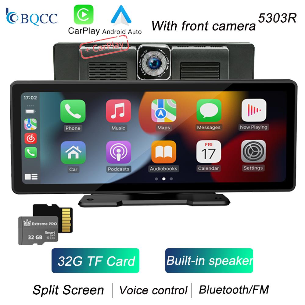BQCC Widescreen Wireless portable car radio Carplay & Android Auto Gps Navigate mirrorlink BT Ai Voice FM multimedia player
