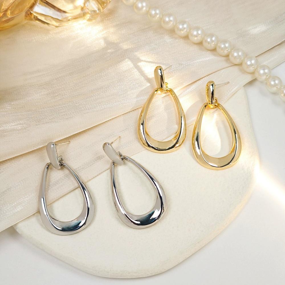 New Simple French Style Geometric Earrings For Women Fashion Luxurious Drop Earring Daily Party Vacations Jewelry Gifts
