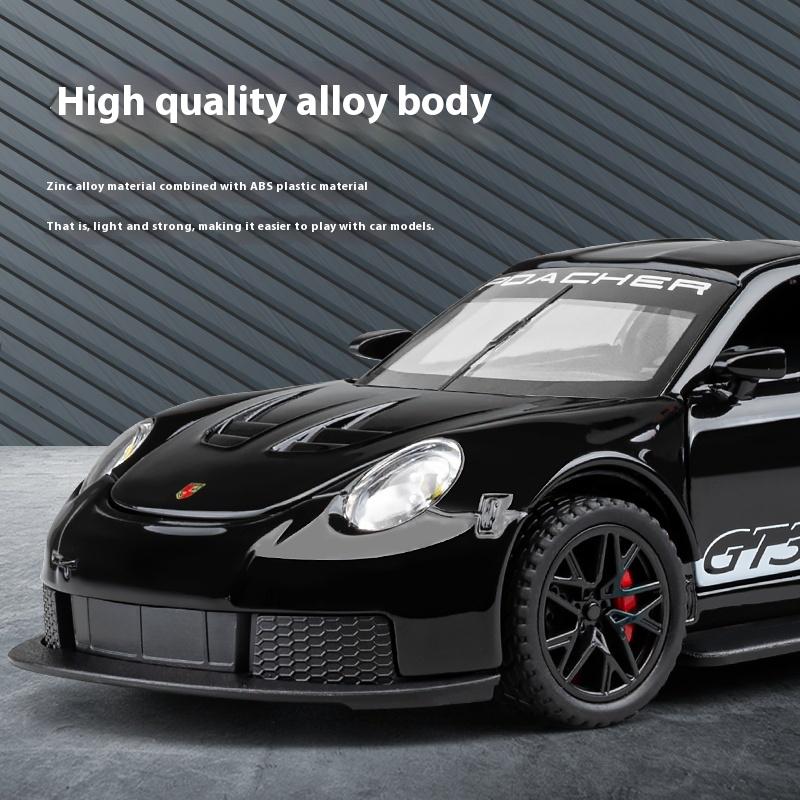 1/32 Porsche GT3 RS Supercar Alloy Diecast Metal Model Computer Desktop Ornaments Sound & Light Toy Children Birthday Toy Gift