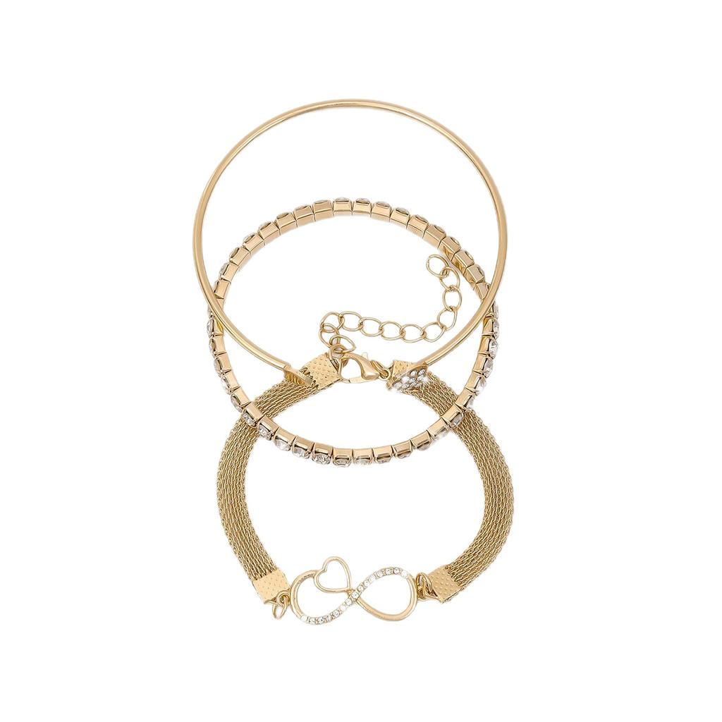 Hot Sale Simple Infinite Symbol Styling Piece Set Bracelet Creative Word Bracelet Girl Jewelry