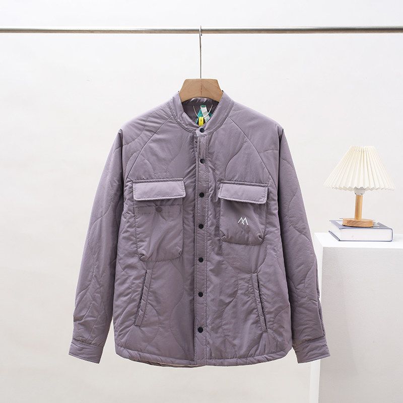 Outdoor Mountain-Style Functional Stand-Collar Padded Work Shirt Jacket for Men, Winter Cotton-Padded Jacket, Foreign Trade Men's Cotton Clothing