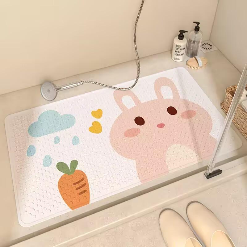 Non-Slip Cartoon Bathroom Mat - Waterproof Bath, Shower, & Toilet Floor Pad