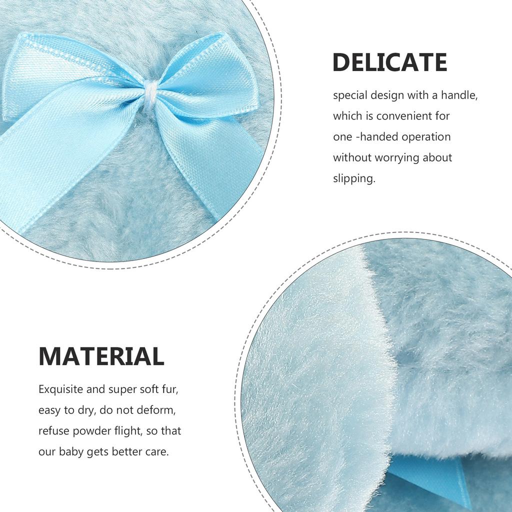 3Pcs Baby Body Powder Compact Bowknot Powder Puff Soft Touch for Household Home Salon Makeup Use Makeup