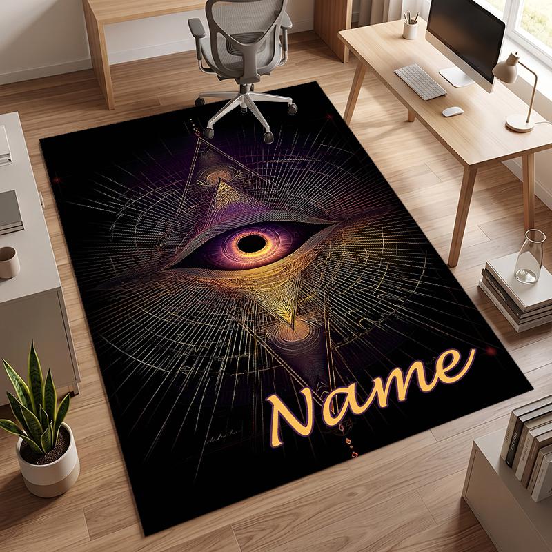 Dark Gothic (1) Personalized Name Office Carpet Stylish Decor for Living Room Bedroom Kitchen
